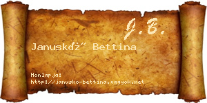 Januskó Bettina névjegykártya