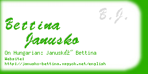 bettina janusko business card